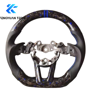 Volante de coche de cuero, alcantara y fibra de carbono forjada para <span class=keywords><strong>Mazda</strong></span> 3 6 CX3 CX5 CX4 CX8 CX9 <span class=keywords><strong>MX5</strong></span> CX-5 MX-5 BP BM KE 2014 - Product Image 4