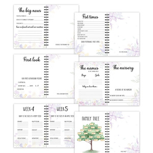 Listo para enviar transfronterizo MI VIAJE DE EMBARAZO Diario de cubierta de papel de tapa dura que documenta la <span class=keywords><strong>experiencia</strong></span> de tu nueva madre - Product Image 5