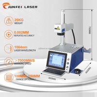 Mini Grabador Láser de Fibra JUNFEI 20W 30W 50W, Máquina de Marcado Láser de Alta Seguridad para Joyería de Metal, Anillos y Collares