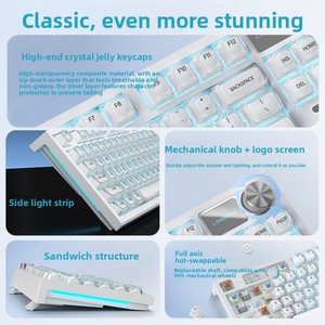 Langtu LT84 İzometrik Hatlı, Sıcak Değiştirilebilir RGB Arkadan Aydınlatmalı Üç Modlu Mekanik Klavye, Oyun ve Ofis Kullanımı için Yan Montajlı Kablolu - Product Image 5