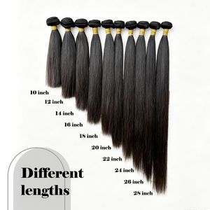 Extensiones de Cabello Humano Liso de 10-30 Pulgadas, 100% Cabello Humano Virgen sin Procesar, 100g, Suaves como Cabello Humano, Doble Capa - Product Image 4