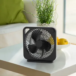 9 inç 3 hızları AC Motor hava soğutma soğutucu kapalı Mini Fan taşınabilir masa danışma masaüstü masa elektrikli kare kutu Fan