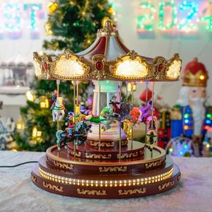 संगीत कारौसेल नए आगमन क्रिसमस उपहार संगीत बॉक्स 2025 ब्लूटूथ फ़ंक्शन के साथ क्रिसमस सजावट - Product Image 6