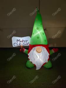 Grosir 4 kaki liburan Natal dekorasi tiup Goblin kurcaci tanpa wajah - Product Image 3