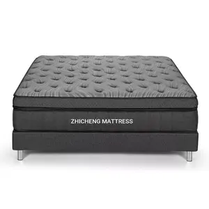Unique style Independent product Euro top Memory Foam Cooling Hybrid Mattress in a Box, 7-Zone Pocket Innerspring Mattress