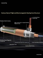 Chaudière de chauffage murale industrielle à basse pression à circulation naturelle à fréquence variable électromagnétique 220V 10kW verticale