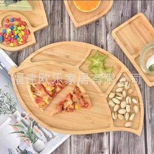 Bandejas de madera para alimentos, pasteles y decoraciones; platos de bambú; platos para cenar; platos decorativos de bambú y madera en forma de corazón. - Product Image 3