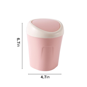 Cubo de basura para encimera, cesta de papel de desecho, cubo de basura de plástico, cubo de basura pequeño, <span class=keywords><strong>Mini</strong></span> cubo de basura de escritorio con tapa abatible - Product Image 2