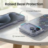 Coques imprimées Cœur pour iPhone 18, esthétique Cœur d'amour pour iPhone 14 15 16 17 Pro, coques de téléphone transparentes à dégradé laser Cœur