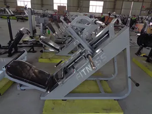Layanan OEM Penggunaan Komersial Pin Pemilihan Beban Peralatan Gym MND Dezhou 45 Derajat Kaki Tekan untuk Pelatihan