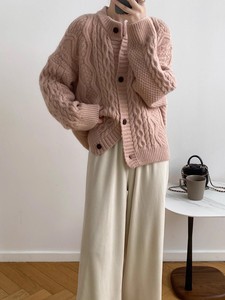 Hot Sale <strong>Ladies</strong> Twisted <strong>Cardigan</strong> Winter Thick Loose Knitted Jacket Coat Girls Buttons Open Front <strong>Crochet</strong> Sweater Short <strong>Cardigans</strong> - Product Image 4