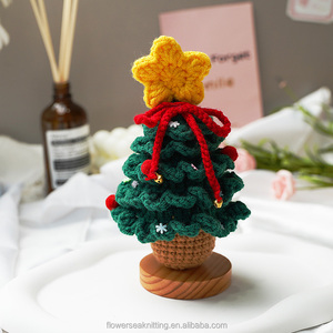 Bán Buôn Tay Crochet Nhân Tạo Cây Giáng Sinh Tulip Tăng Trong Nồi Mới Lạ Giáng Sinh & Valentine Của Món Quà Ngày - Product Image 2