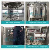 Mélangeur homogénéisateur sous vide de type fixe, émulsifiant sous vide, machine de fabrication de crèmes cosmétiques, crèmes pour le visage et lotions corporelles