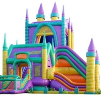 Châteaux gonflables d'extérieur en PVC de haute qualité GOLDEN ART Y-170 pour garçons et filles, grands parcs d'attractions gonflables, capacité de 13 personnes