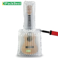Protection des marchandises transparente, emballage de protection gonflable, sac à colonne d'air pour l'emballage de guitare, rembourrage