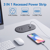 Module d'alimentation de table OEM 30W avec chargeur USB-A et USB-C, prise standard australienne pour tables de conférence et mobilier hôtelier