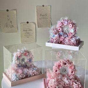 Bonheur grande roue acrylique ornements acrylique carré fleur éternelle boîte-cadeau saint valentin idées cadeaux <span class=keywords><strong>2023</strong></span> pour femme - Product Image 4