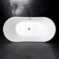 Baignoire autoportante en acrylique à bord fin Gurgle Sleek pour l'approvisionnement des hôtels modernes