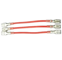 Konektor Terminal Spade Betina 10-12AWG 6.3mm, Kabel Harness Berujung Ganda dengan Selubung Isolasi untuk Peralatan Listrik