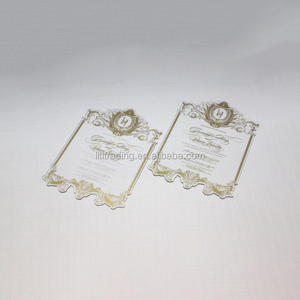 <span class=keywords><strong>Invitation</strong></span> acrylique claire de <span class=keywords><strong>mariage</strong></span> acrylique de <span class=keywords><strong>plexiglas</strong></span> de forme différente faite sur commande - Product Image 1