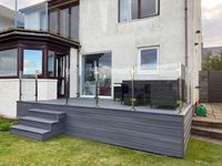 Clamp en acier inoxydable noir mat pour garde-corps en verre, garde-corps de balcon, garde-corps d'escalier