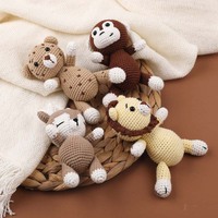 Poupées d'animaux tricotées à la main, animaux en peluche au crochet, mascotte personnalisée, cadeau personnalisé, décoration de la maison