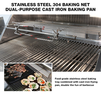Îlot de cuisine extérieur avec barbecue intégré haut de gamme avec évier, réfrigérateur, raccordement au gaz naturel, station de cuisson professionnelle