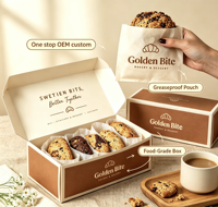 Boîtes rigides en carton blanc de qualité alimentaire écologiques personnalisées, emballages durables pour biscuits et pâtisseries