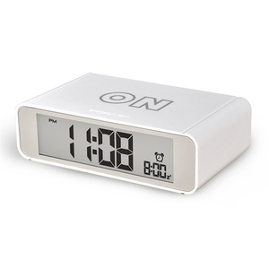 Thông Minh Kỹ Thuật số điện tử Mini LCD Đồng Hồ Báo Thức Lớn lật đèn nền snooze chức năng cảm ứng im lặng cho bàn/Bảng trẻ em sinh viên - Product Image 1
