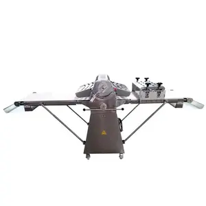 Máquina laminadora de masa cortadora de rodillos de panadería de pastelería de acero inoxidable completo Industrial con estación de corte