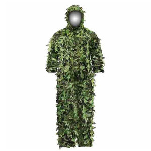 Vêtements de chasse d'hiver pour l'extérieur, combinaison de chasse professionnelle à manches longues avec design de feuilles 3D, 100% polyester - Product Image 4