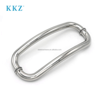 KKZ moderne 80 degrés Radian rond en acier inoxydable 304 poignée de porte en verre poignée à levier pour porte de douche