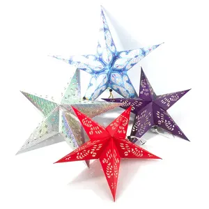 Collapsible Paper Lanterns Christmas Decorative Hanging Paper Star