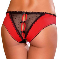 Culotte Sexy en dentelle, slip sans entrejambe pour femmes, sous-vêtements, nouvelle conception, livraison directe