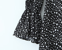 Robe décontractée rétro imprimée pour femme, nouvelle collection automne 2025, dos nu, manches longues, longueur midi, style vintage