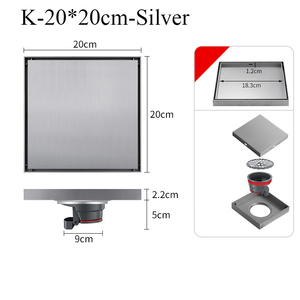 OEM Dual-Use Ultra-Thin Stainless Steel Floor Drain Bath <b>Hardware</b> Set for Washing Machine & Deodorant Bats - Product Image 5