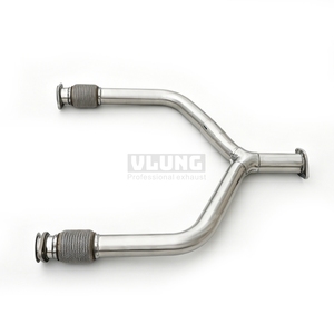 Tuyau d'échappement en acier inoxydable en forme de Y pour <span class=keywords><strong>Infiniti</strong></span> QX56/QX80 5.6 2011-2019, tuyau avant en forme de Y haute performance - Product Image 1