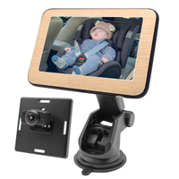 Untuk melihat bayi di belakang menghadap ke kursi bayi pengawasan 8 Ir Led 5 inci Monitor dengan Cup Mount mobil Monitor bayi