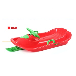 Traîneau à <span class=keywords><strong>neige</strong></span>, Durable Sprinter de descente topoggan avec lames de Ski <span class=keywords><strong>pelle</strong></span> frein au volant et cordon de serrage pour enfants - Product Image 5