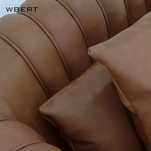 Sofá KTV de cuero informal moderno nórdico WBERT, nueva luz, departamento de ventas de lujo, sofá de negociación, sofá Simple para sala de estar de Hotel - Product Image 4