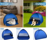 Tente de plage pour chien, abri solaire portable pour animaux de compagnie, mini auvent de protection pour la tête, en polyester, pour le camping en extérieur