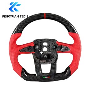 Volant personnalisé en fibre de carbone véritable forgée avec affichage LED pour <span class=keywords><strong>Lamborghini</strong></span> Urus Gallardo Huracan Evo Murcielago - Product Image 3