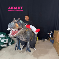 Costume de dinosaure gonflable d'accessoire de spectacle d'activité pour le défilé, costume de marche gonflable personnalisé direct d'usine de dinosaure