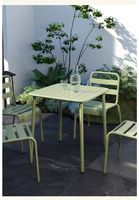 Juego de Mesa y Sillas de Hierro Forjado para Exteriores XIAOPING XP-006 de Alta Gama, Diseño Nórdico Informal y Simple, Resistente al Agua y a los Rayos UV, para 4 Personas