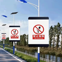 Écran d'affichage LED pour lampadaire, écran publicitaire électronique solaire double face pour extérieur