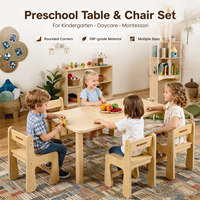 COMPANY Ensemble de table et de chaises en bois moderne pour la maternelle, la garderie, la salle de classe préscolaire, Montessori