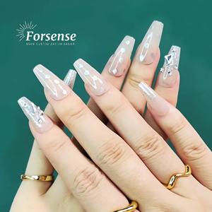 Joya <span class=keywords><strong>de</strong></span> ataúd corta <span class=keywords><strong>de</strong></span> alta calidad, prensa en las <span class=keywords><strong>uñas</strong></span>, <span class=keywords><strong>Uñas</strong></span> <span class=keywords><strong>postizas</strong></span> <span class=keywords><strong>de</strong></span> diamantes <span class=keywords><strong>de</strong></span> lujo hechas a mano, diamantes <span class=keywords><strong>de</strong></span> imitación <span class=keywords><strong>de</strong></span> cristal 3D, <span class=keywords><strong>Uñas</strong></span> <span class=keywords><strong>postizas</strong></span> con purpurina gris - Product Image 2