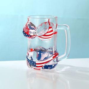 Verre à bière personnalisé avec logo de drapeau, transparent, forme de corps féminin sexy, 300 ml, pour bar, fête - Product Image 5