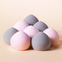 Éponge de maquillage personnalisable en forme de pêche rose, grande, douce, sans latex, lavable, pour fond de teint, vente en gros