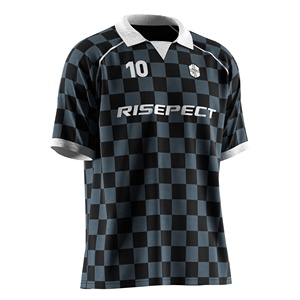 Kaus sepak bola pria pola blok rajut cepat kering klasik, kaus sepak bola, kaus latihan & pakaian jalanan grosir kerah Polo - Product Image 5
